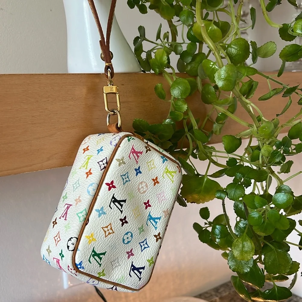 Louis Vuitton x Takashi Monogram Multicolor Wapity Pouch Wristlet